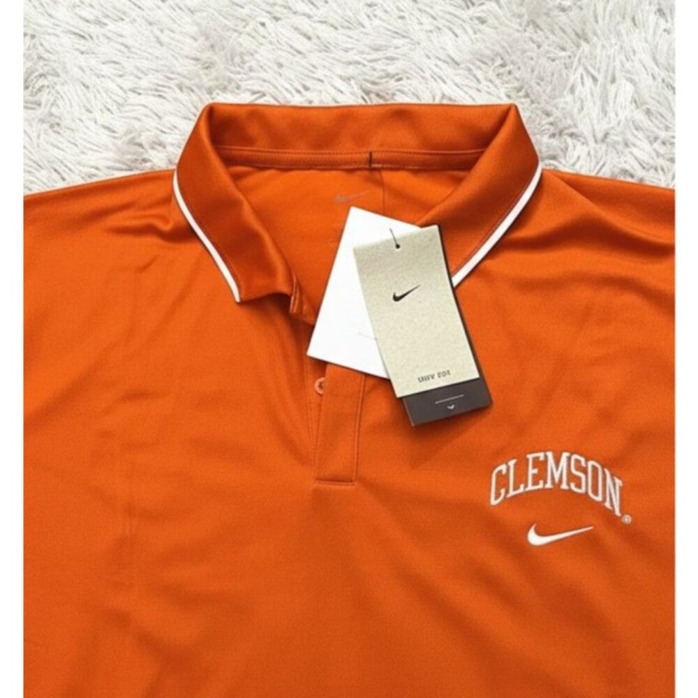 New Nike Clemson Tigers Golf Polo Shirt (2XL) Dri-Fit